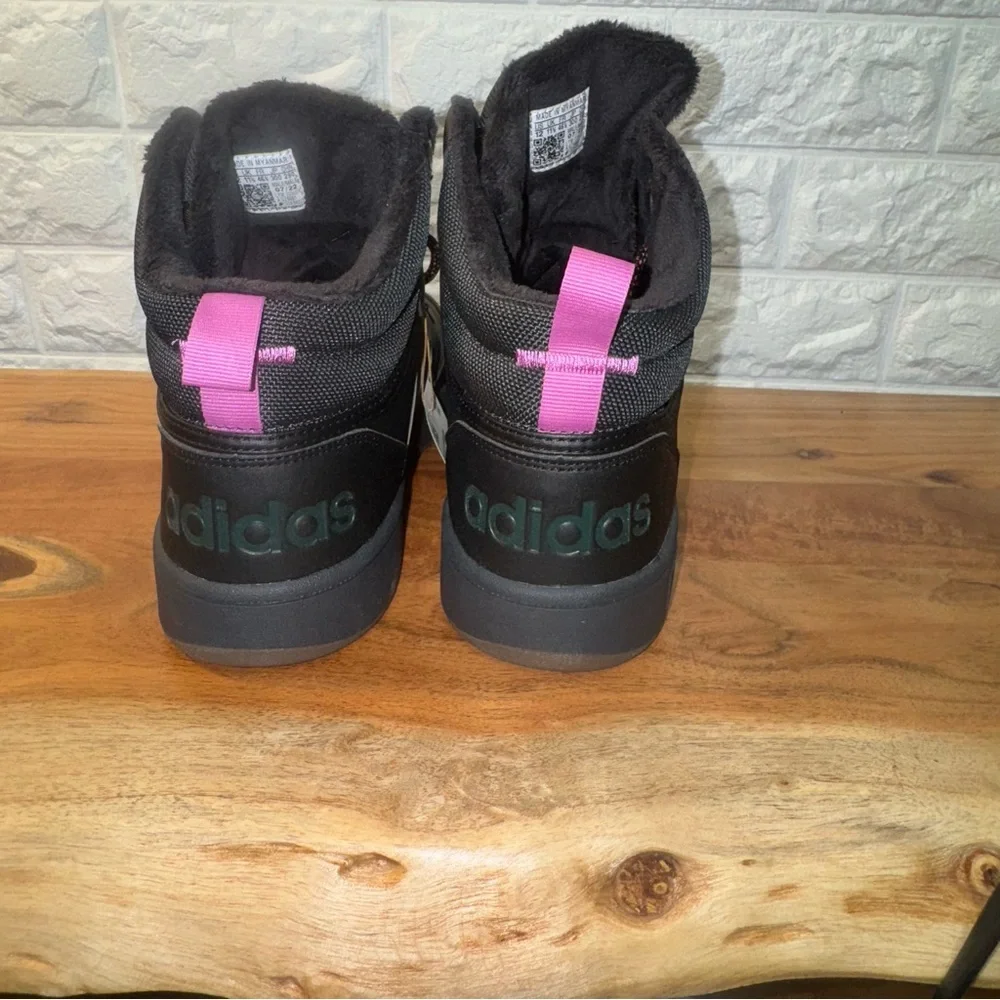 Adidas Hoops 3.0‎ Mid WTR Black with Multicolor Laces